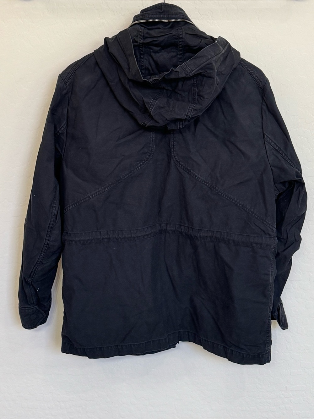 rag & bone New York Black M65 Military Field Jacket Cotton Packable Hood Size L - Picture 3 of 8